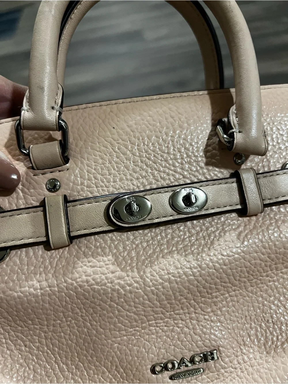 Coach pebbled leather
